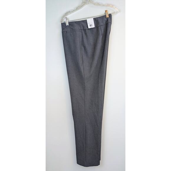 Kim Rogers Dress Pants 12 Charcoal Gray High Rise Straight Leg Pull On NEW - Picture 5 of 9